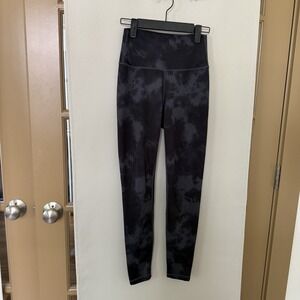 Allfenix Women's Small Black Grey Athletic Gym Work‎ Out Leggings Bottoms Pants